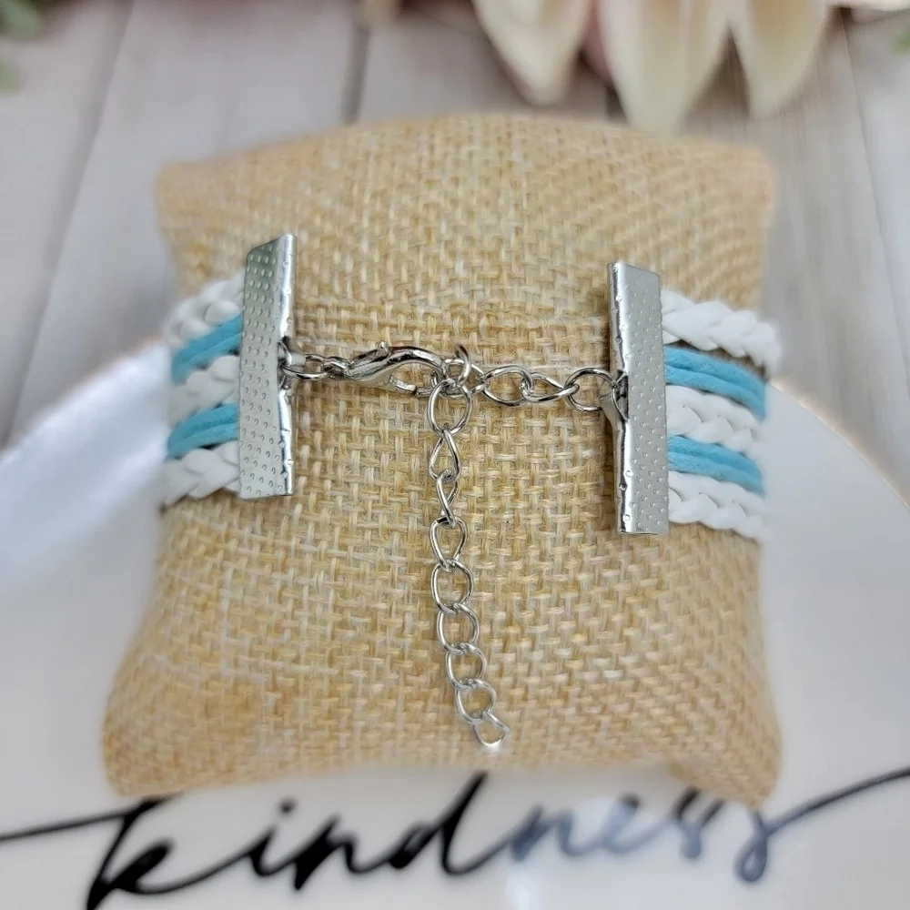 3/$20 Womens Jewelry Stack Bracelet Anitique Silver Butterfly Charm Adjustable